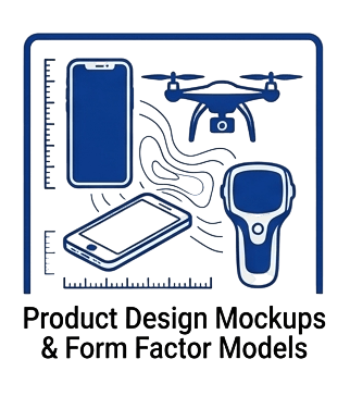 Product design mockups and form factor models